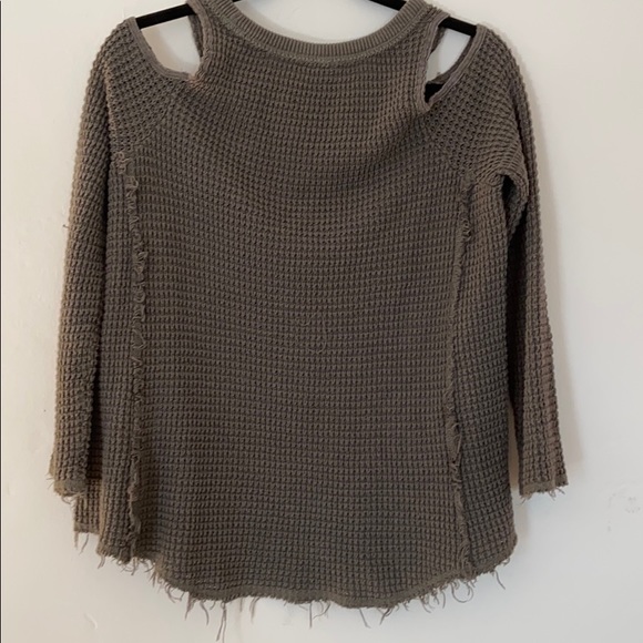 Free People Open Shoulder Long Sleeve Sweater - Picture 2 of 5